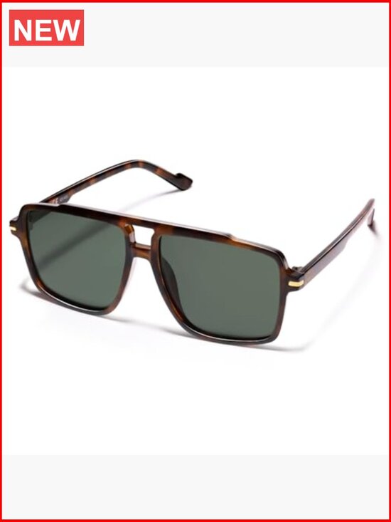 Polarized Oversized Aviator Sunglasses Retro Square Frame UV400